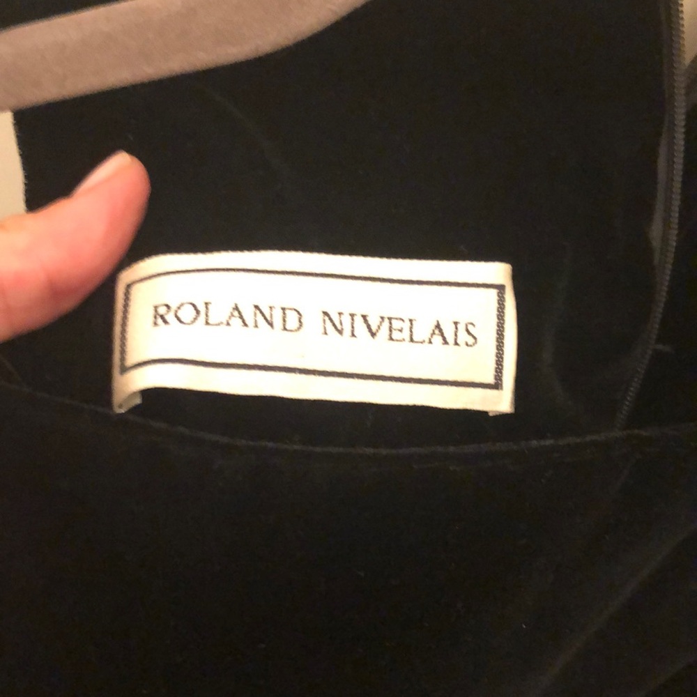 Vintage Velvet dress with organza pleated bottom - Picture 3 of 5